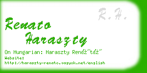 renato haraszty business card